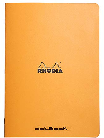 Rhodia 119167C - Notizheft Classic 48 Blatt, DIN A4, 21x29,7 cm 80g Dot-Lineatur, Orange, 1 Stück