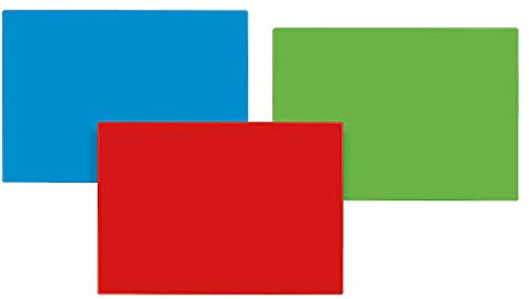 Veloflex Bastelunterlage DIN A3, rutschfest, abwischbar, Knetunterlage, Schreibunterlage (blau + rot + grün)