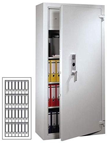 Müller Safe DK 150 Sicherheits Aktenschrank, Mechanisches Kombinationsschloss ZKS anstatt des Doppelbartschlosses, Klasse S2 nach EN 14450, H150xB70xT50 cm, 225 kg