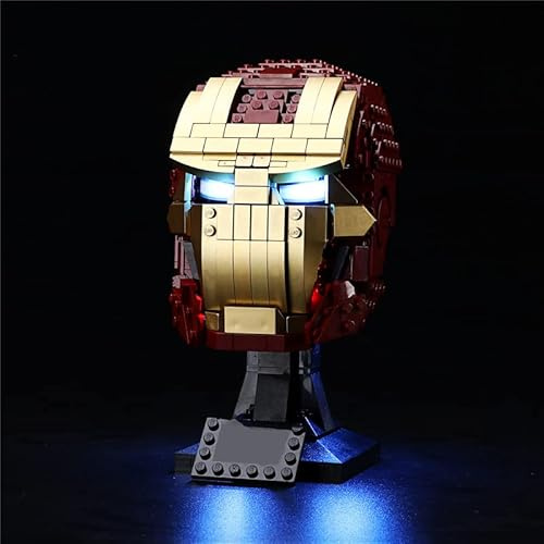 GEAMENT LED-Licht-Set für Iron Man Helm, Kompatibel mit Lego 76165 Super Heroes Modell (Modell-Set Nicht enthalten)