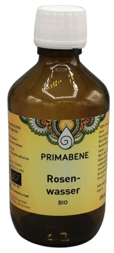Primabene, Rosenwasser Bio, Gesichtswasser - für trockene und sensible Haut - (1 x 250 ml)