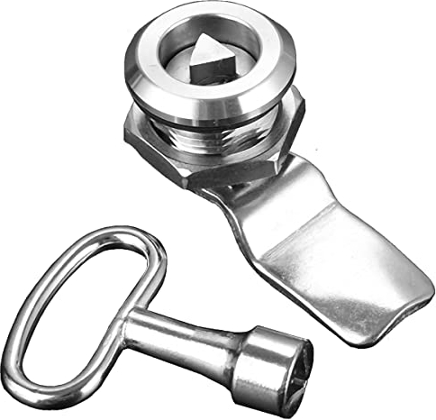 Litensh Electric Meter Box Lock with Triangle Key - Gas Meter Box Post Box Lock, Threaded Cam Mailbox Cabinet Drawer Furniture Bin Locks with Triangle Key 18MM