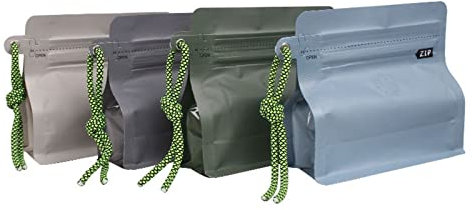 10 Pezzi Sacchetto di Chicchi di caffè autoportante con Una valvola di degassamento a Senso Unico, Mylar Sacchetti di Alluminio, Sacchetti di stoccaggio di Cibo per caffè in Grani