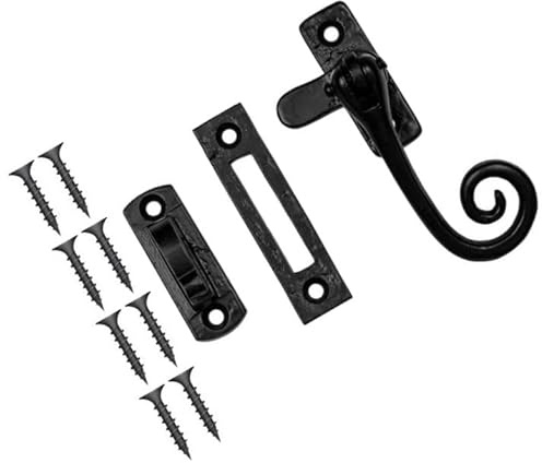 TERF® 115 mm kraftig antik svart fönsterhölje fästelement stil 115 mm inklusive fixeringsskruv - paket med 1