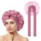 ACWOO Duschhaube, Satin Haarhaube für Damen, Doppelseitig Seidenhaube Zum Schlafen Schlafhaube Haare Schützen für die Nacht Bonnet mit elastischem Band