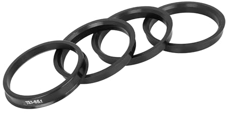 A ABSOPRO Anillos Centradores De Buje De Rueda de Plástico Negro 73.1mm A 65.1mm (Juego de 4)
