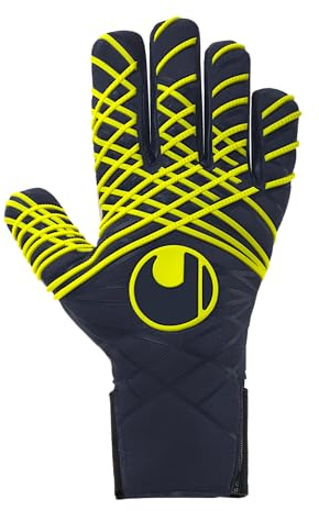 uhlsport Fußball Torwarthandschuhe Prediction Absolutgrip HN Fit, Marine/weiß/Fluo gelb, 9