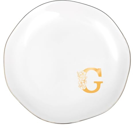 Vassoio per gioielli in ceramica, piccola ciotola per anello personalizzata, piatto decorativo per anelli, orecchini, collane, bracciali, orologi, chiavi, porta gioielli decorativo bianco per donne