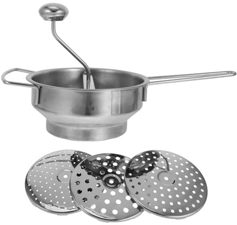 MOTHNUR 1 Set agitatore in acciaio inossidabile Mascher Mash Patate schiacciapatate pesante Masher Masher Masher schiacciapatate piccolo Masher di patate strumento per patate Argento