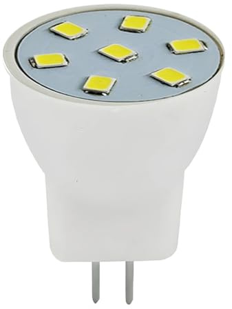 eufeifeiegds MR8 LED-lampor 2W 12V GU4.0 med två stift, varmvita 2700K-3000K for utomhusbruk, lågspänning, landskapsbelysning, trädbelysning(White 6000K,1 PC)