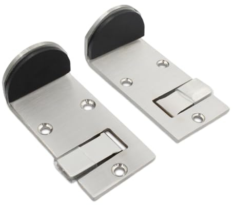 Boden-Türstopper – Edelstahl-Außentürstopper, starker Türhalter | Sicherheits-Bodenblock-Design mit 2-teiligem Set für Hotels, Häuser, Wohnungen, Reisen, Büro, Balkon, Garage, Werkstatt, Küche, Eingan