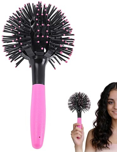 OIXYA Cepillo redondo para el cabello, 3D Bomb Curl, cepillo de pelo rizado, cepillo para cabello rizado rizado, cepillo para definir curvas,
