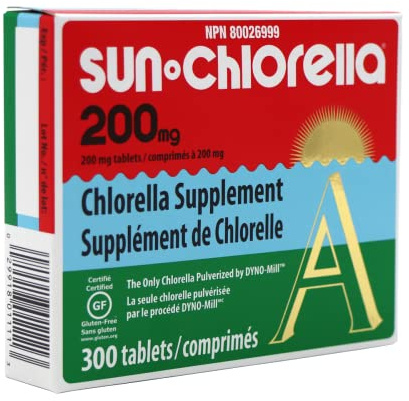 Sun Chlorella USA Chlorella 200 Milligrams - 300 tabs (Pack of 2)
