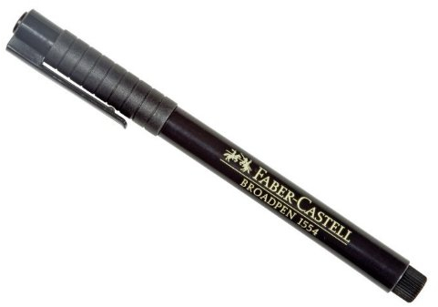 Faber-Castell Faber Castell Faserschreiber Broadpen 1554 schwarz 10 Stck