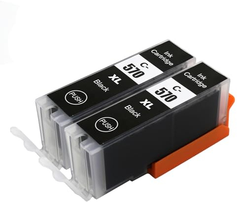 Go Inks 2 Black Ink Cartridges to replace Canon PGI-570Bk Compatible/non-OEM for PIXMA Printers