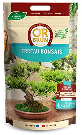 OR BRUN Terreau Bonsaï 4L Meilleure Enracinement du Bonsaï Utilisable en Agriculture Biologique OBRTCDBONSAI4