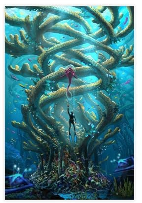 AAVEDA Game Subnautica 3 Leinwand-Poster, Wandkunst, Dekordruck, Bild, Gemälde für Wohnzimmer, Schlafzimmer, Dekoration, ungerahmt, 30 x 45 cm