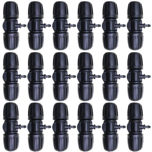 Kit Irrigazione a Goccia CTRICALVER - 18 Pezzi Accessori da 1/2'', Connettori in Plastica 3 Vie, Tubi per Giardino, Prato, Patio