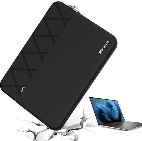 Smatree 17 Zoll Anti-Shock Laptop Sleeve Tasche und Case wasserdichte Schutzhülle Slim Cover Tailored für 17 Zoll Dell Precision 5770 Workstation/Dell XPS 17 Laptop Case,Schwarz (E613)