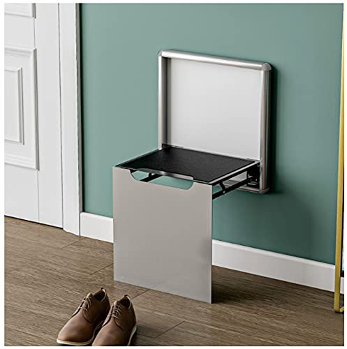 Asiento de ducha plegable montado en la pared, taburete de baño para puerta, entrada del hogar, silla colgante plegable e invisible