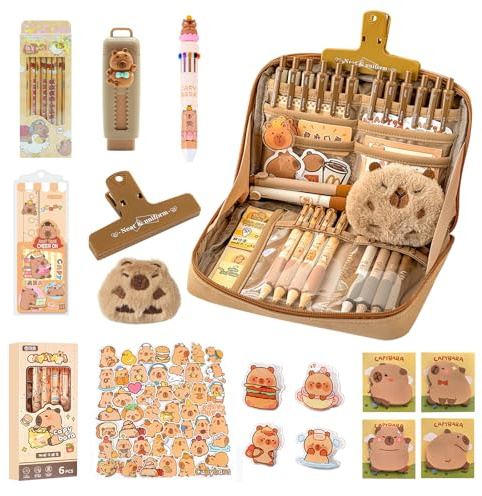 81 Pièces Set di Cancelleria, Astuccio con Accessori, Set Cancelleria, Astuccio Grande, Grazioso di CAncelleria per Ufficio/Scuola/Studenti/Bambini