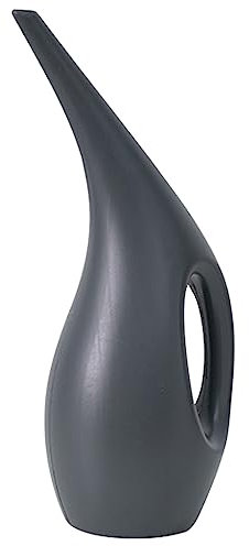 Annaffiatoio da 1.5 litri per uso domestico, con beccuccio lungo, in plastica, portatile, strumenti da giardinaggio, annaffiatoio decorativo (grigio scuro, taglia unica)