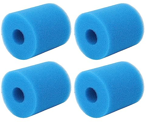 RASTKY Premium 4sts återanvändbar Tvättbar Poolfilter Svamp Typ H - Högeffektiv Simning Poolfilter Skumkassettfiltrering, Fettbsorption och Lätt Bekvämlighet Bekvämlighet