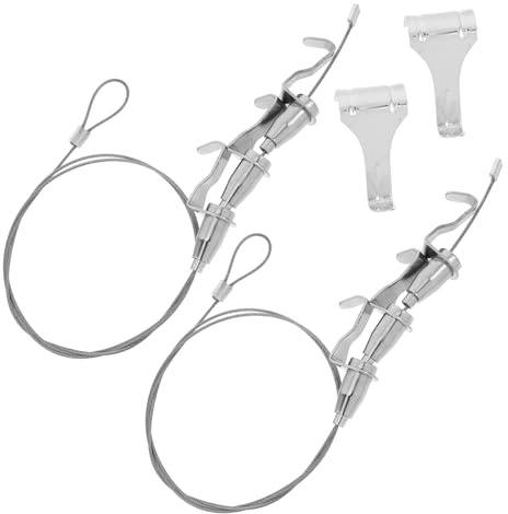 CLISPEED 2piezas Cable De Alambre para Gancho De Cuadros Kit De Cables Resistente para Colgar Espejos Marcos De Fotos Sistema Ajustable para Colgar Cuadros Pared