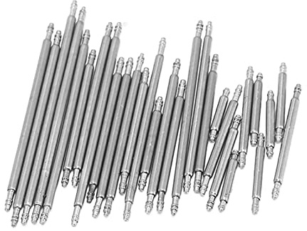 Agatige Barre a Molla per Orologi in Acciaio Inossidabile, Perni a Molla a Doppia Punta da 8 a 37 mm Perni di Collegamento per Cinturini da 0,1 Pollici di Diametro per la Riparazione dei (30pcs)