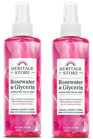 Heritage Rosewater & Glycerin with Atomizer - 8 Oz, 2 pack