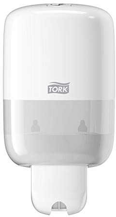 Tork Seifenspender Wandmontage für Seife und Hautpflegeprodukte Weiß S2, Easy to use-zertifiziert, Elevation Design, 561000