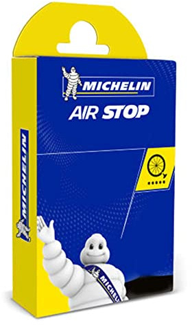 MICHELIN AIRSTOP Carretera - Camara de Bicicleta 700 x 18-25C, Presta v.80mm, Negro