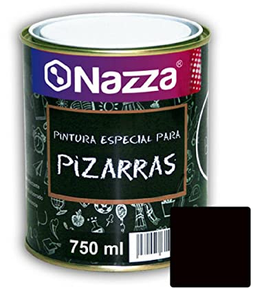 Nazza Pintura Pizarra Negra Convierte tu pared o cualquier otra superficie en una pizarra de fácil borrado y lavado - Envase de 750 ml.