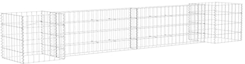 vidaXL H-Shaped Gabion Planter Steel Wire 260x40x40 cm