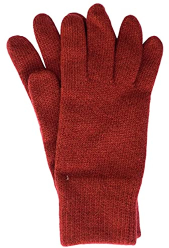 FosterNatur, Merino - Guantes para hombre (100% lana extrafina), Russet Red, 9