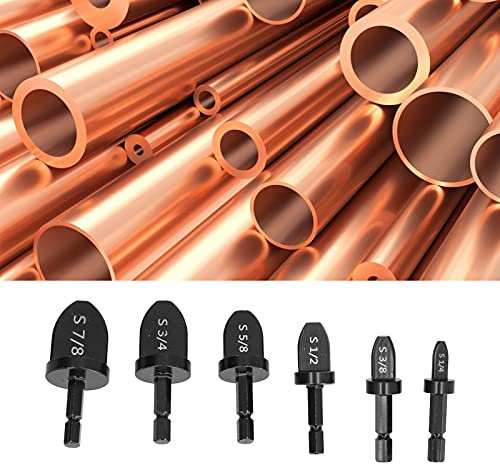 Jeu D'Extenseur De Tubes 6 PièCes, AléSoir De Climatiseur à PoignéE Hexagonale, Foret à Sertir
