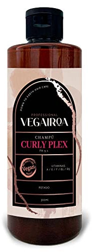 VEGAIROA - Curly Plex Champú - Champú Rizos Definidos Sin Encrespamiento - Hidratación Profunda - Para Cabellos Rizos u Ondulados - Sin parabenos - Peluquería Profesional Vegana - 300ml