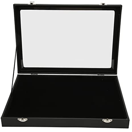 Fockety Pin-Vitrine, 13,8 X 9,4 X 2 Zoll, Große Kapazität, Transparent, Staubdicht, Pin-Sammlung, Vitrine, Schattenbox-Rahmen für Militärmedaillen, Strandanhänger, Schmucknadeln