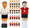 eyepower 22 Tischkicker Figuren 16mm - Deutschland vs. Türkei - Tisch Fussball Kicker Figuren - Tisch Fussballspiel Zubehör Fußball Kickertisch Ersatzteile Tischfussball Figuren Kicker Tisch