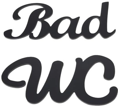 YANINEE 2 Stück WC Schild Selbstklebend Aufkleber, Schwarz Toilettenschild