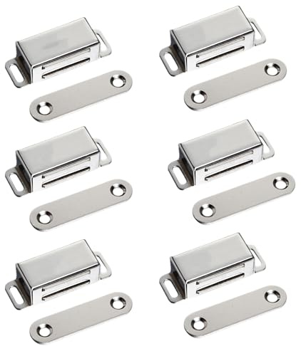 Biluer 6 PCS Chiusura Magnetica Per Ante Mobili, Calamite Per Mobili, Calamita Per Porte, Utilizzabile In Tutti i Tipi Di Armadio