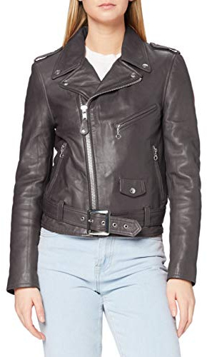 Schott NYC, Chaqueta de manga larga para mujer, Marfil (Off White), M