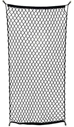 ABN Cargo Net with Fasteners and Hardware, 24 x 45in (Stretches to 60in Long) – Trailer, SUV, Motorcycle, ATV, Roof