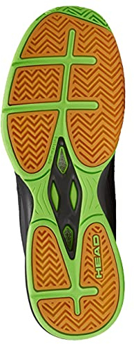 HEAD Revolt Indoor, Scarpa da Tennis Unisex Adulto, Corvo/Fluo Verde, 46.5 EU