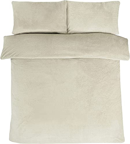 Sleepdown Juego de Ropa de Cama de Forro Polar Teddy King Stone