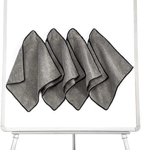 GRANNUS Whiteboard Schwamm Magnetisch - Mikrofaser - Wiederverwendbar und Waschbar - Trocken-Radierer für Whiteboards, Perfekt für Büro, Schule, Klassenzimmer (4 Stück)