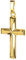 JEVELION Anhänger-Kreuz Goldkreuz für Damen, Herren und Kinder in hochglanz poliert mit 3D-Effekt als Kettenanhänger 333 Gold 8 Karat + Schmuck-Etui