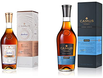 CAMUS Cognac VSOP Borderies Single Estate - Série limitée, bouteille numérotée - 70cl 40° - Avec étui & COGNAC VSOP - Intensément Aromatique - 70cl 40° - Maison Indépendante depuis 1863
