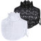 XEPST 2PCS Women Fake Collar Detachable, Floral Lace Detachable Collars Lace Half Shirt Blouse with Removable False Shirt Collars Dickey Collar Mock Neck Top for Women Girls Decorative Favors