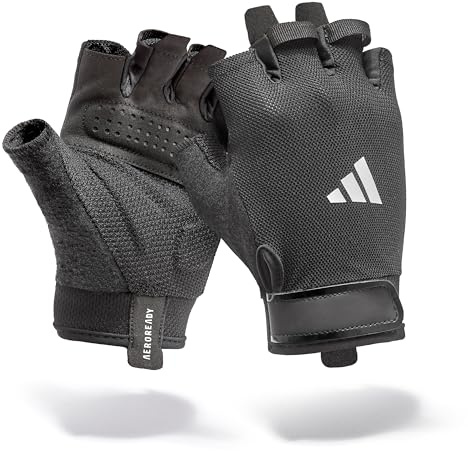 adidas Gants d'entraînement Essentiels : Technologie Aeroready Absorbant l'humidité associée à Une Paume extrêmement Confortable et résistante en Daim synthétique